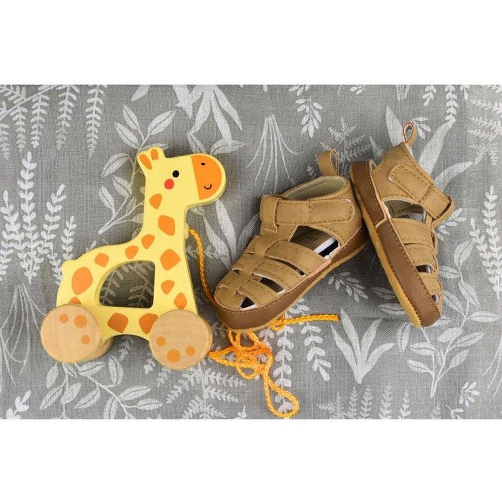 TookyToys - Wooden Giraffe Pull Along Toy