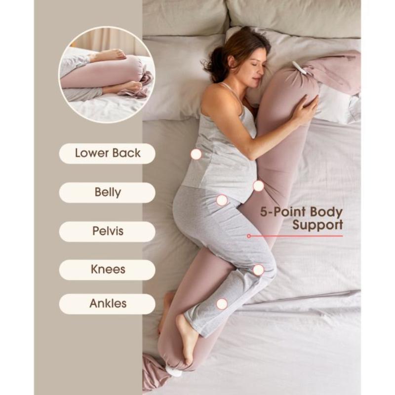 Bbhugme Pregnancy Pillow In Eucalyptus/Coral (Biofoam)