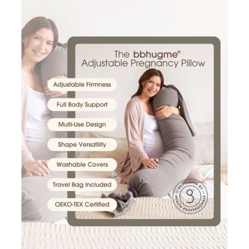 Biofoam - Pregnancy Pillow - Stone/Plum