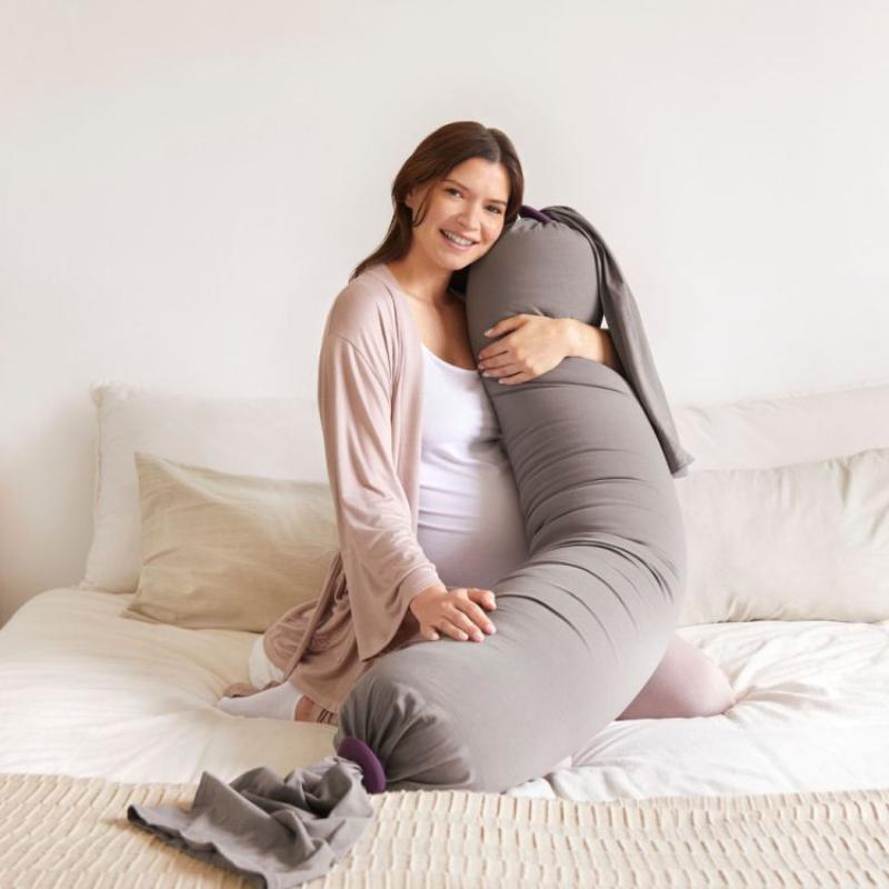 Biofoam - Pregnancy Pillow - Stone/Plum