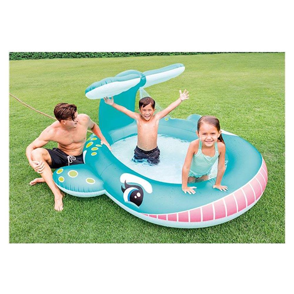 Buddiez - Inflatable Whale Spray Pool - Blue