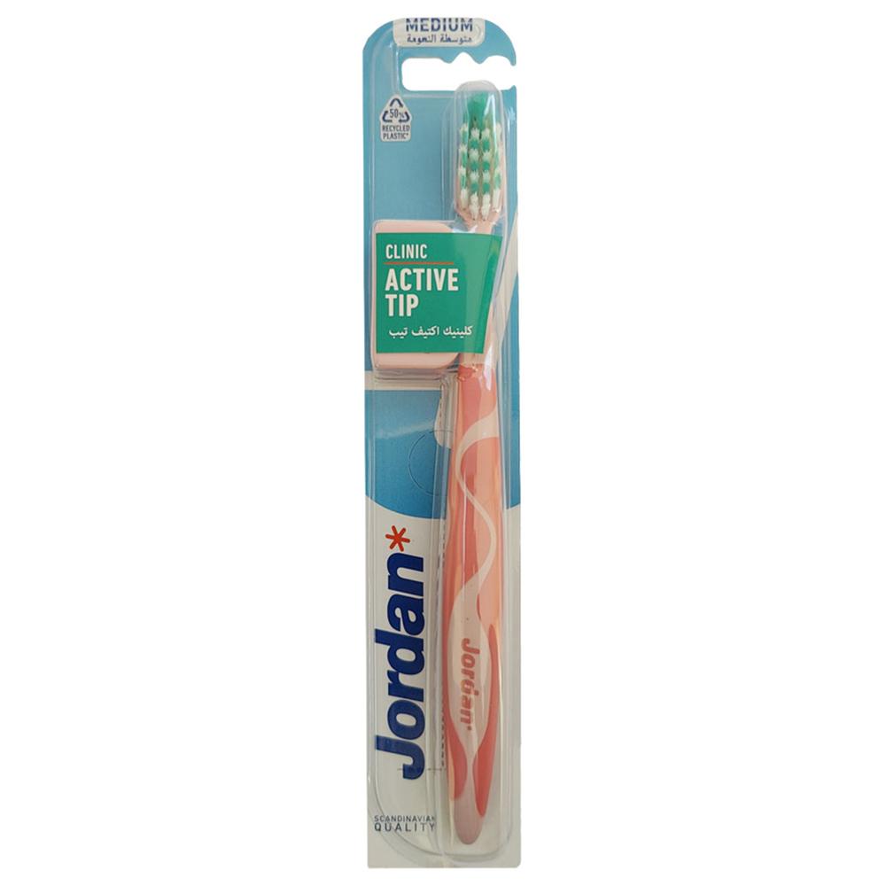 Jordan - Clinic Active Tip Medium Toothbrush - Style May Vary - 1pc