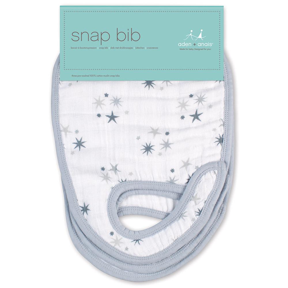 Aden + Anais - Cotton Muslin Snap Bibs - Twinkle - Pack of 3