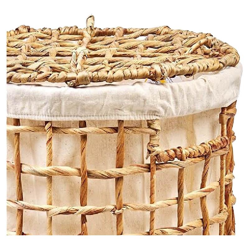 Homesmiths - Natural Water Hyacinth Laundry Hamper - S - 38 X 47cm