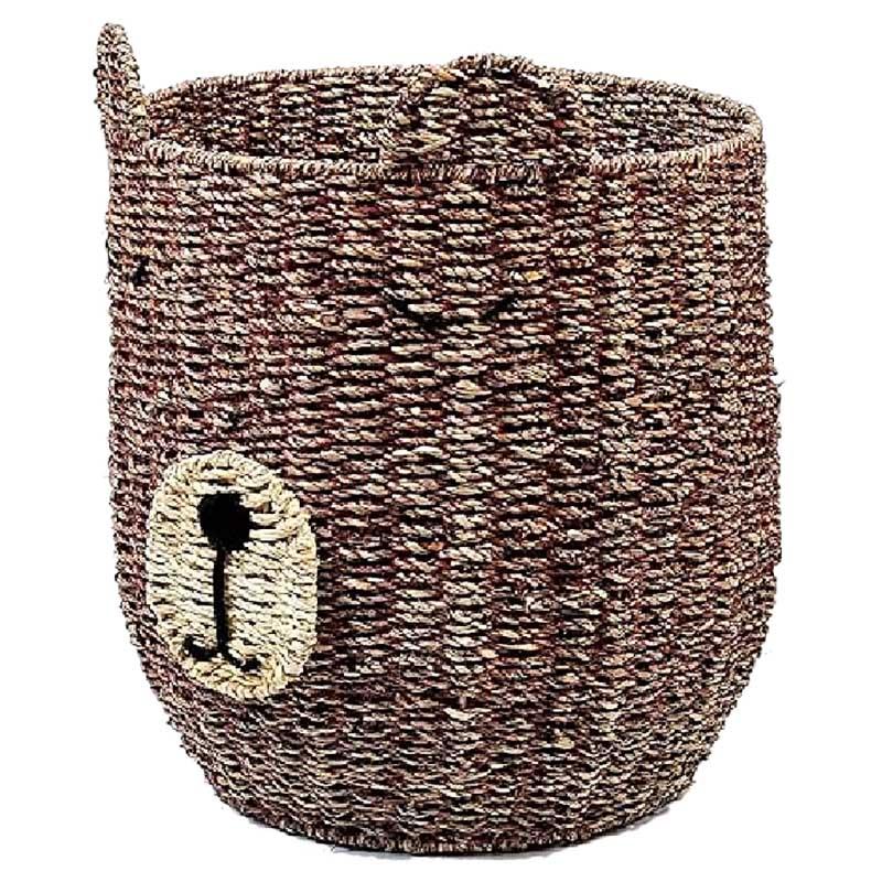 Homesmiths - Bear Shape Storage Basket - Seagrass - 38 X 46cm