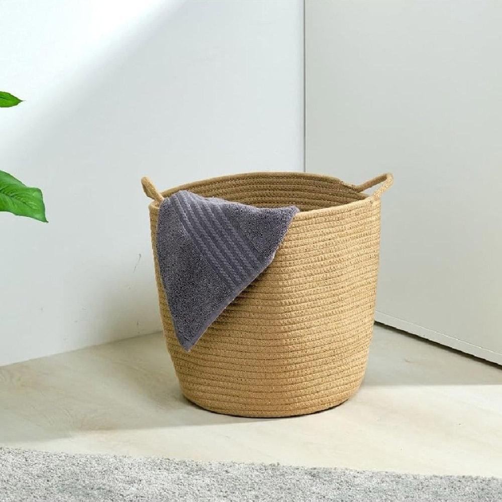 Homesmiths - Cotton Rope Basket - Natural - 30 X 30cm