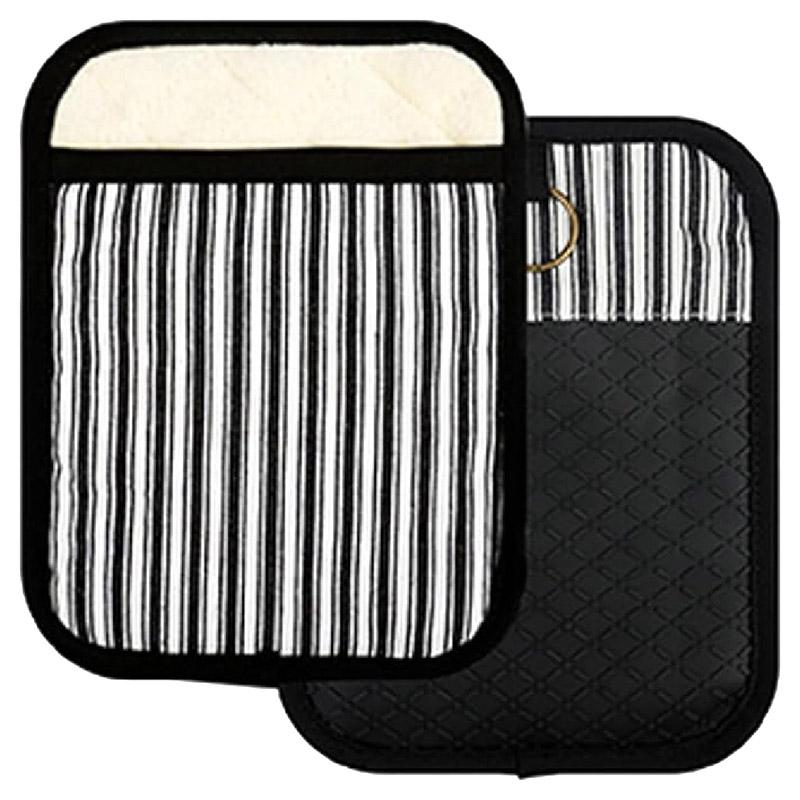 Homesmiths - Stripe Rectangle Pot Holder - Black