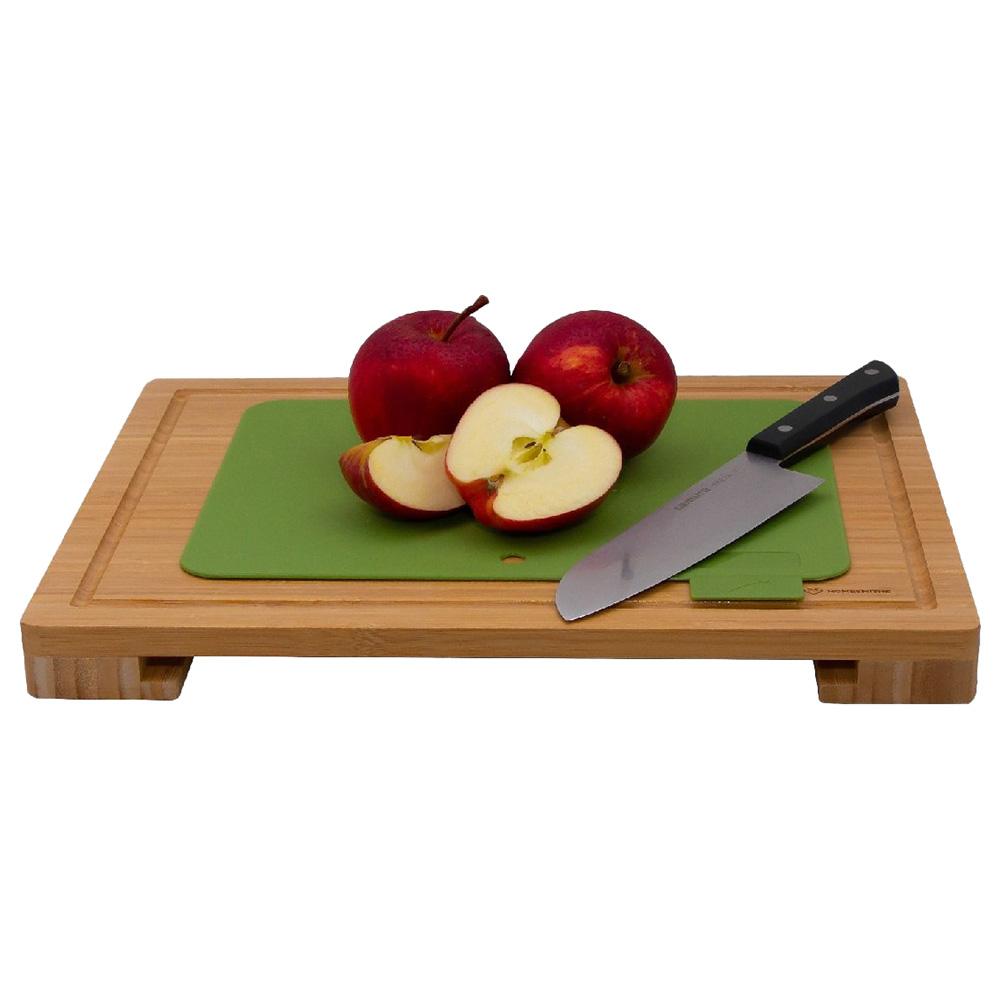 Homesmiths - Thick Bamboo & Plastic Cutting Board - 5pcs