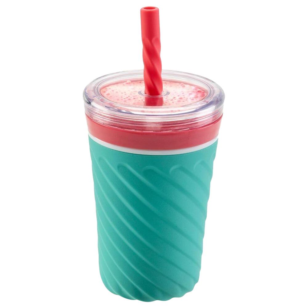 Joie - Swirl Milkshake Tumbler & Straw - Blue/Red