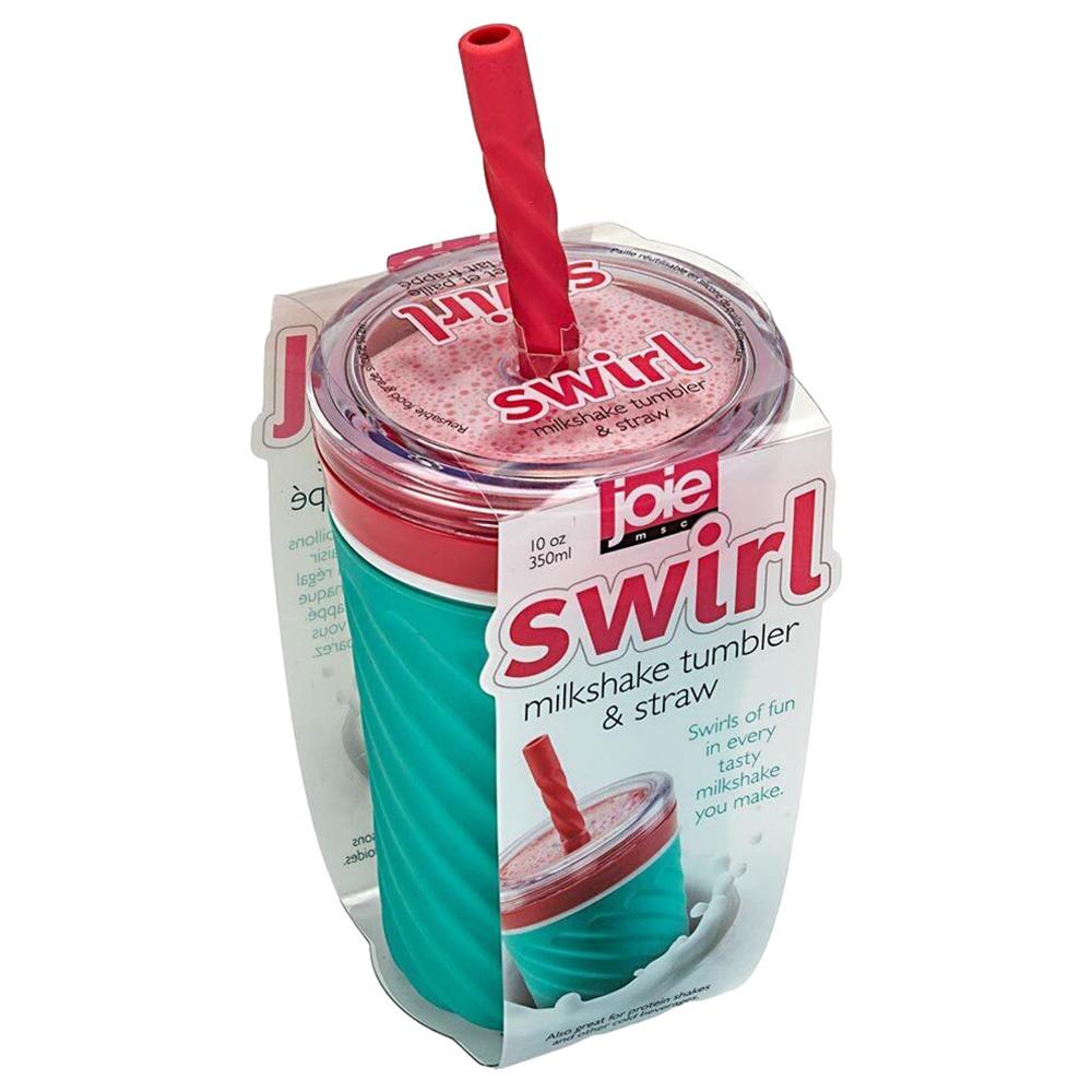 Joie - Swirl Milkshake Tumbler & Straw - Blue/Red