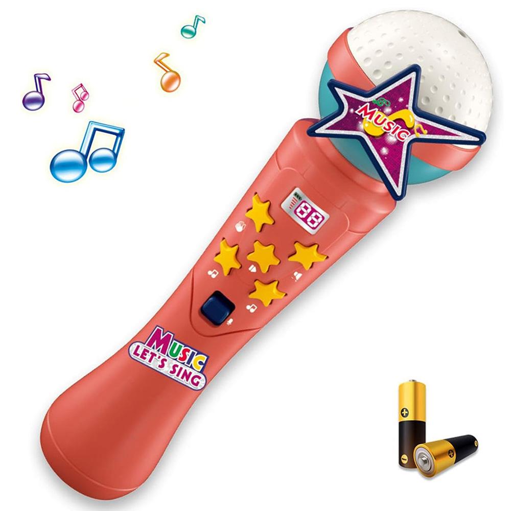 Fitto - Built in Music And Flashing Light Karaoke Microphone - Pink