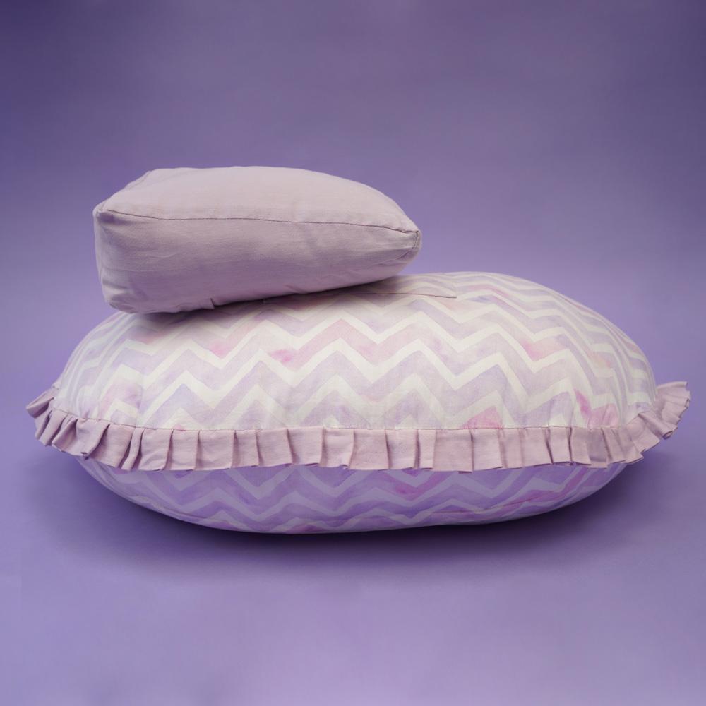 Fancy Fluff - Organic Feeding Pillow W/ Reclining Support Pillow - Pixie Dust