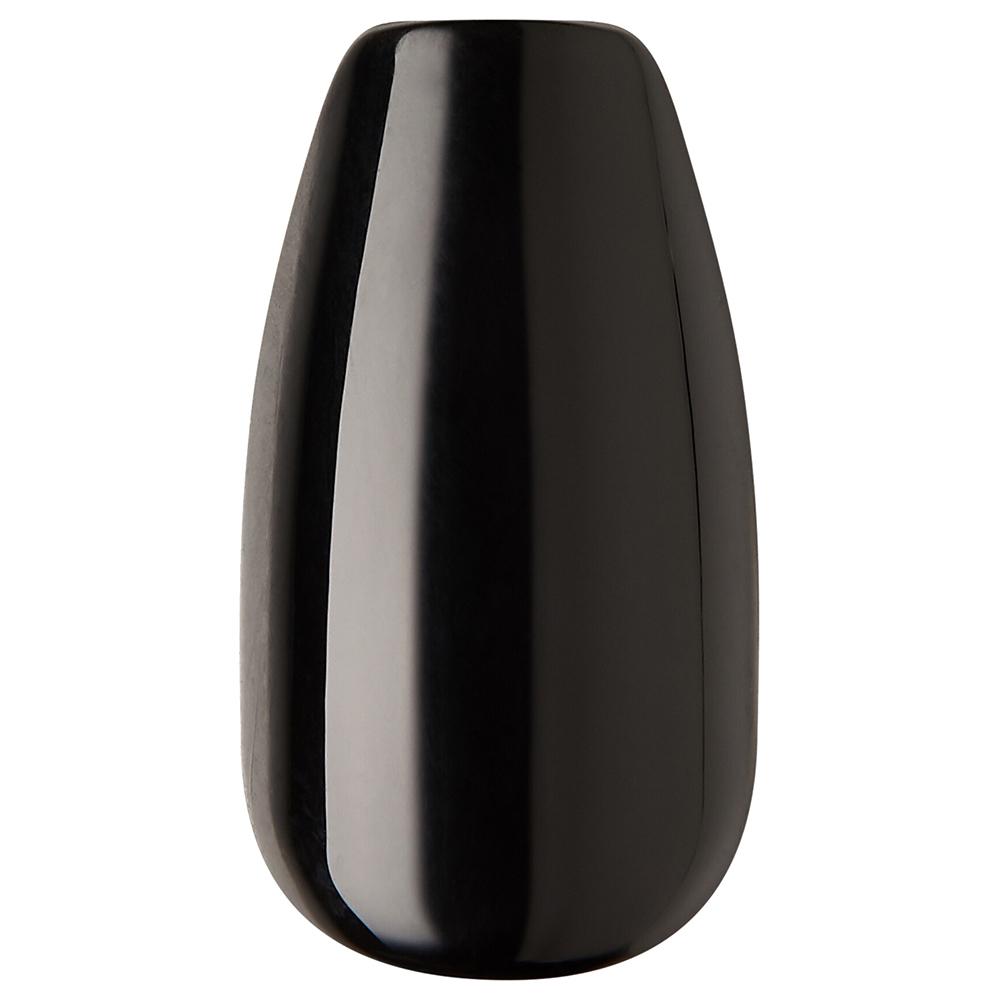 Kiss - Impress Color Coffin Shaped Nails - All Black - M - 30pcs