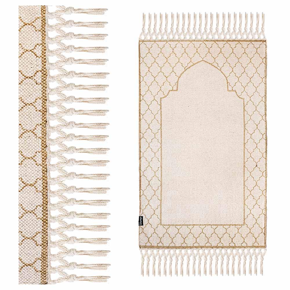 Khamsa - Classic Kids Muslim Prayer Mat - Tan - 55x110cm