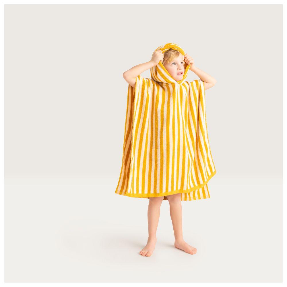 Swim Essentials - Striped Poncho - Yellow