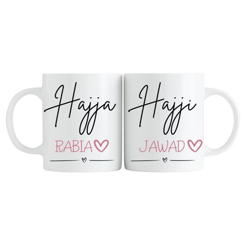 Zayoshe - Personalized Hajj Couples Mugs Set - 2pcs