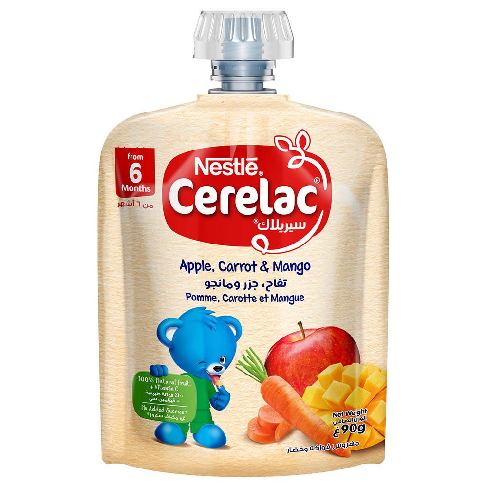 Nestle Cerelac - Apple Carrot Mango Puree Pouch - 16pcs - 90 g