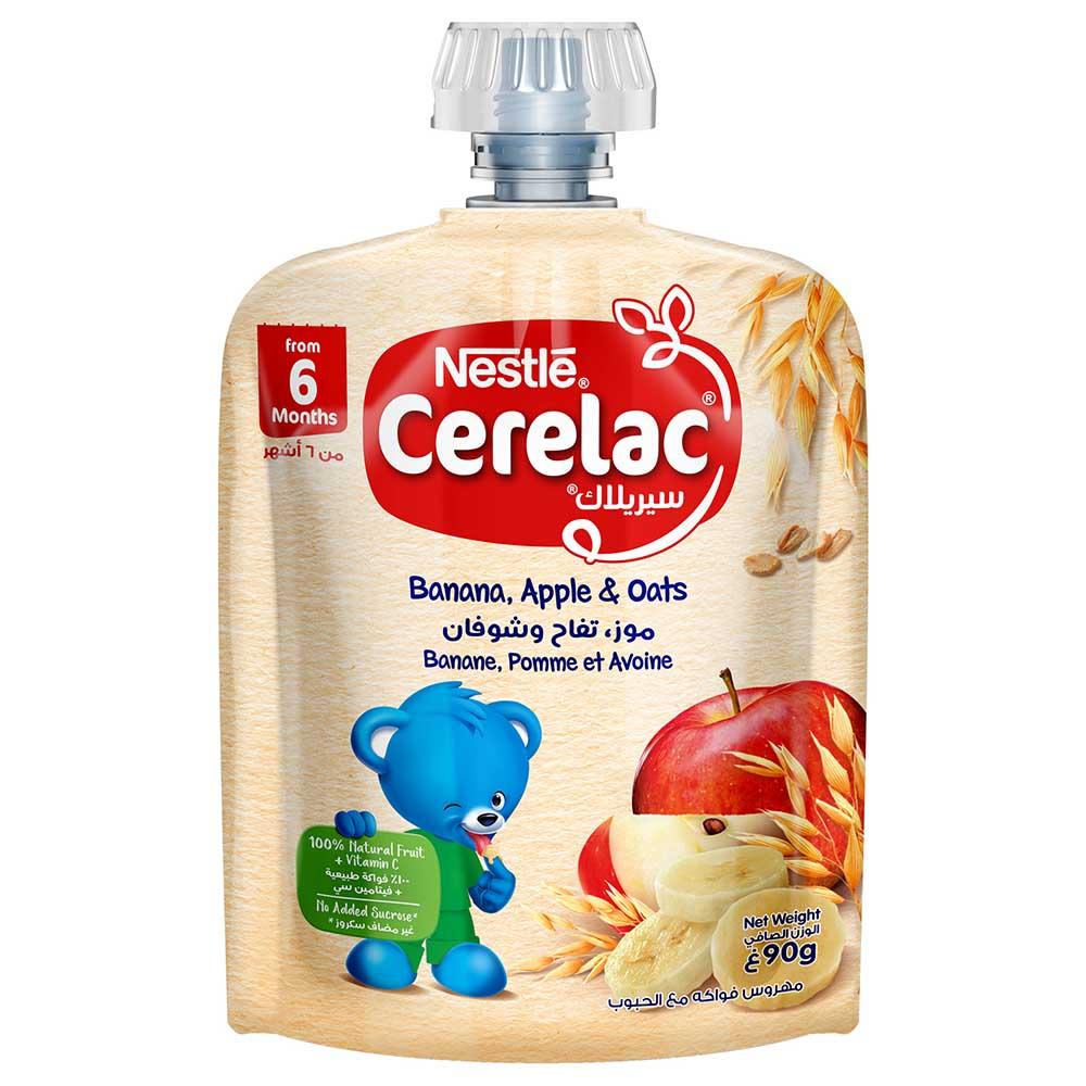 Nestle Cerelac - Banana Apple Oat Puree Pouch - 16pcs - 90 g