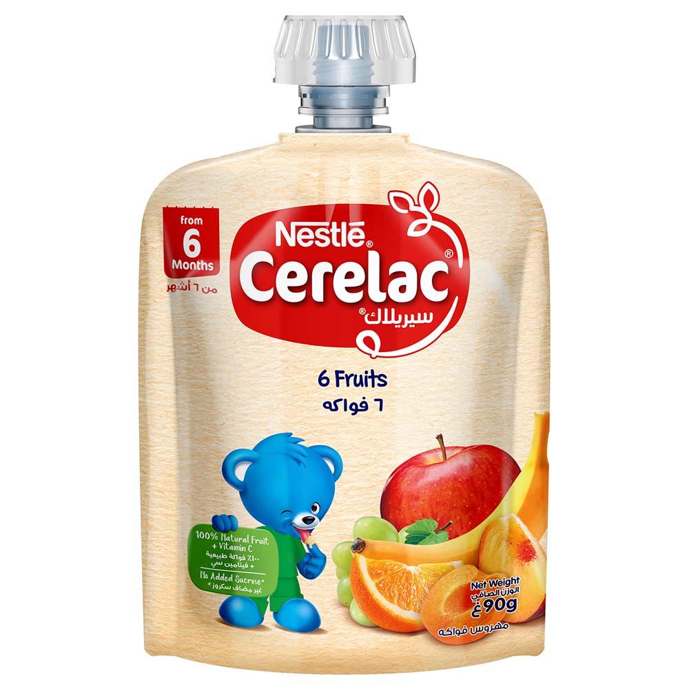 Nestle Cerelac - 6 Fruits Puree Pouch - 16pcs - 90 g