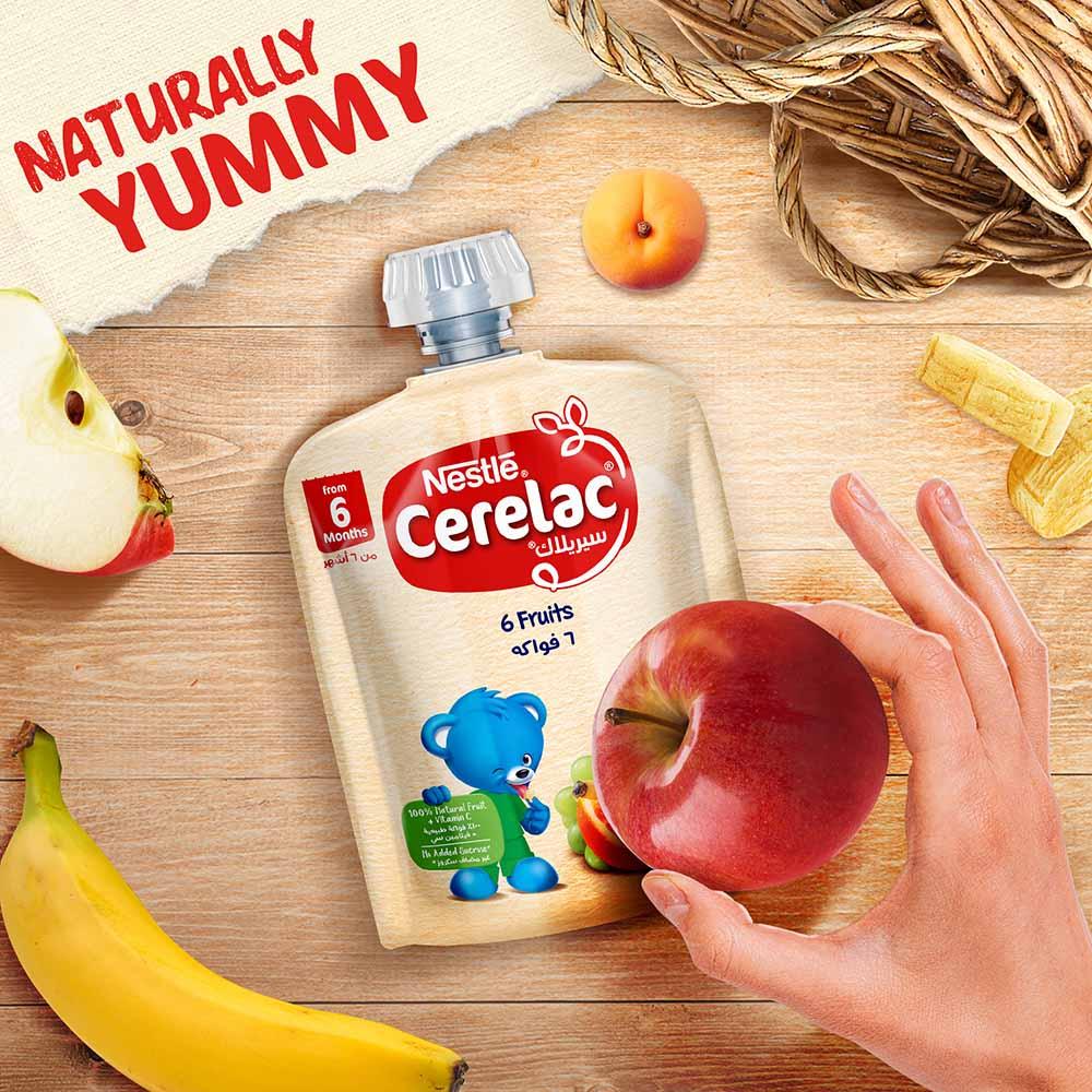 Nestle Cerelac - 6 Fruits Puree Pouch - 16pcs - 90 g