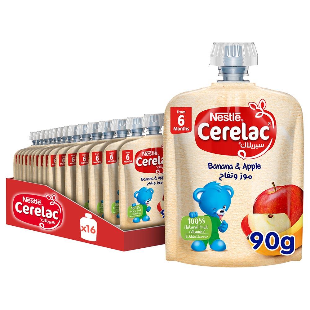 Nestle Cerelac - Banana Apple Puree Pouch - 16pcs - 90 g