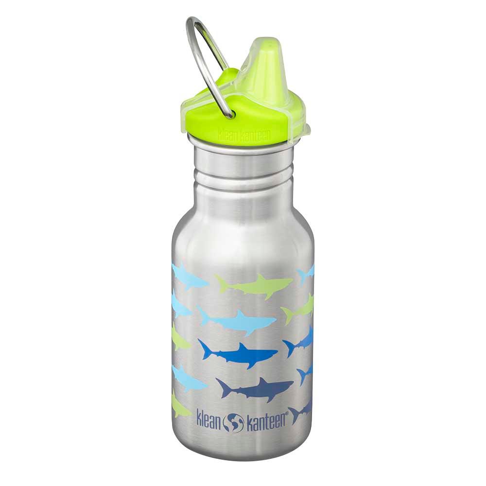 Klean Kanteen - Kid Classic Narrow Bottle With Sippy Cap - Sharks - 355ml