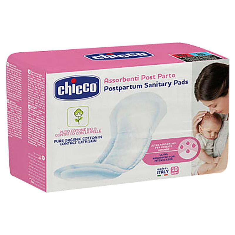 Chicco - Pure Organic Cotton Postpartum Sanitary Pads - 10pcs