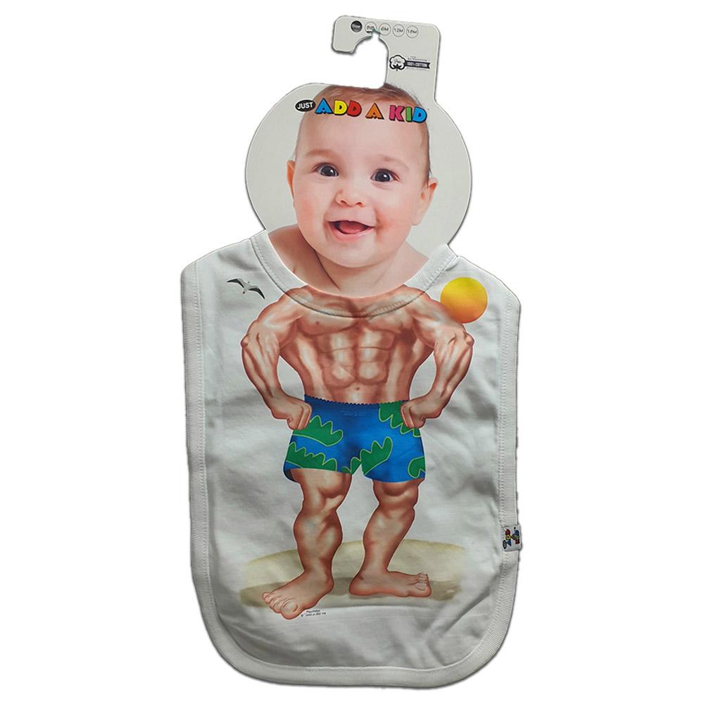 Just Add A Kid - Muscle Boy Printed Bib