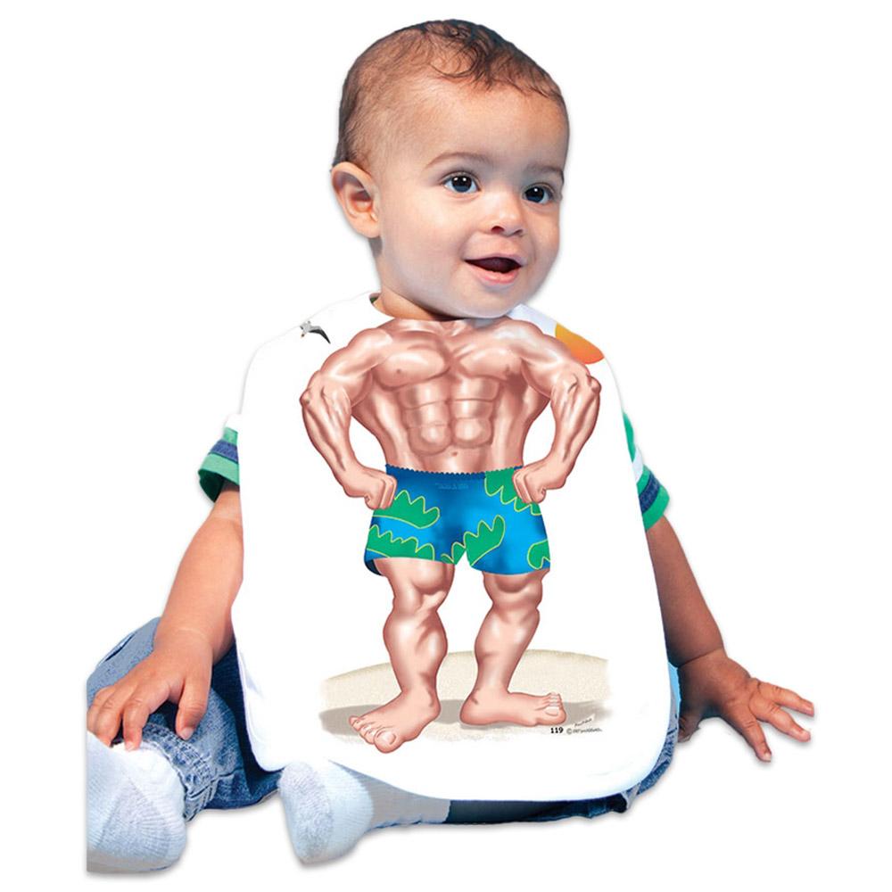 Just Add A Kid - Muscle Boy Printed Bib