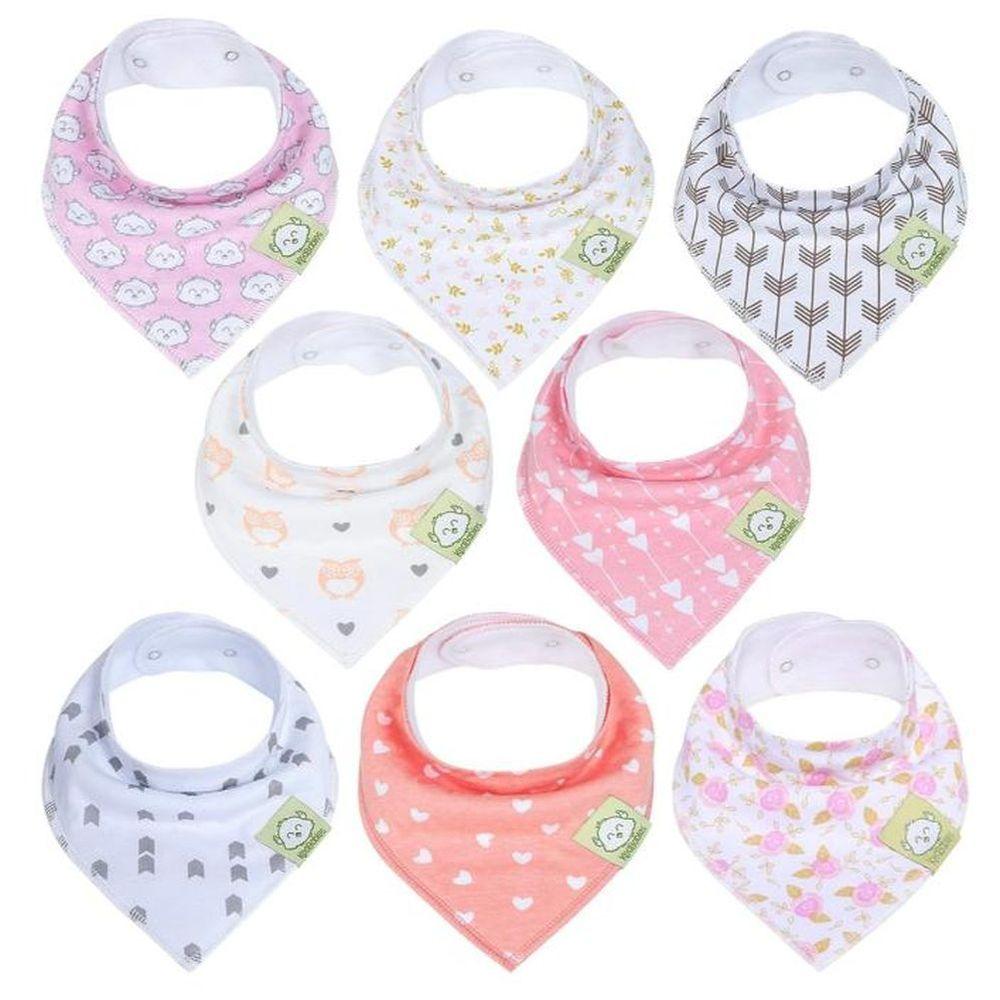 Keababies - Bandana Bibs - 8pcs - Pink Dreams