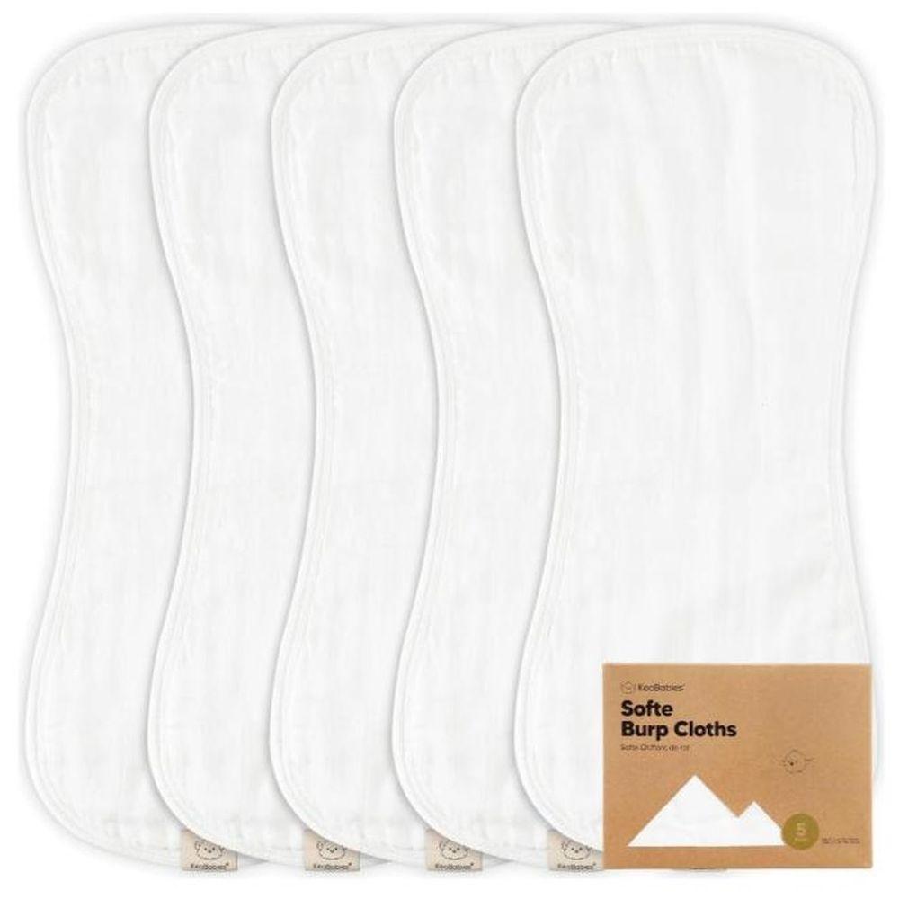 Keababies - Soft Muslin Burp Cloth - Soft White