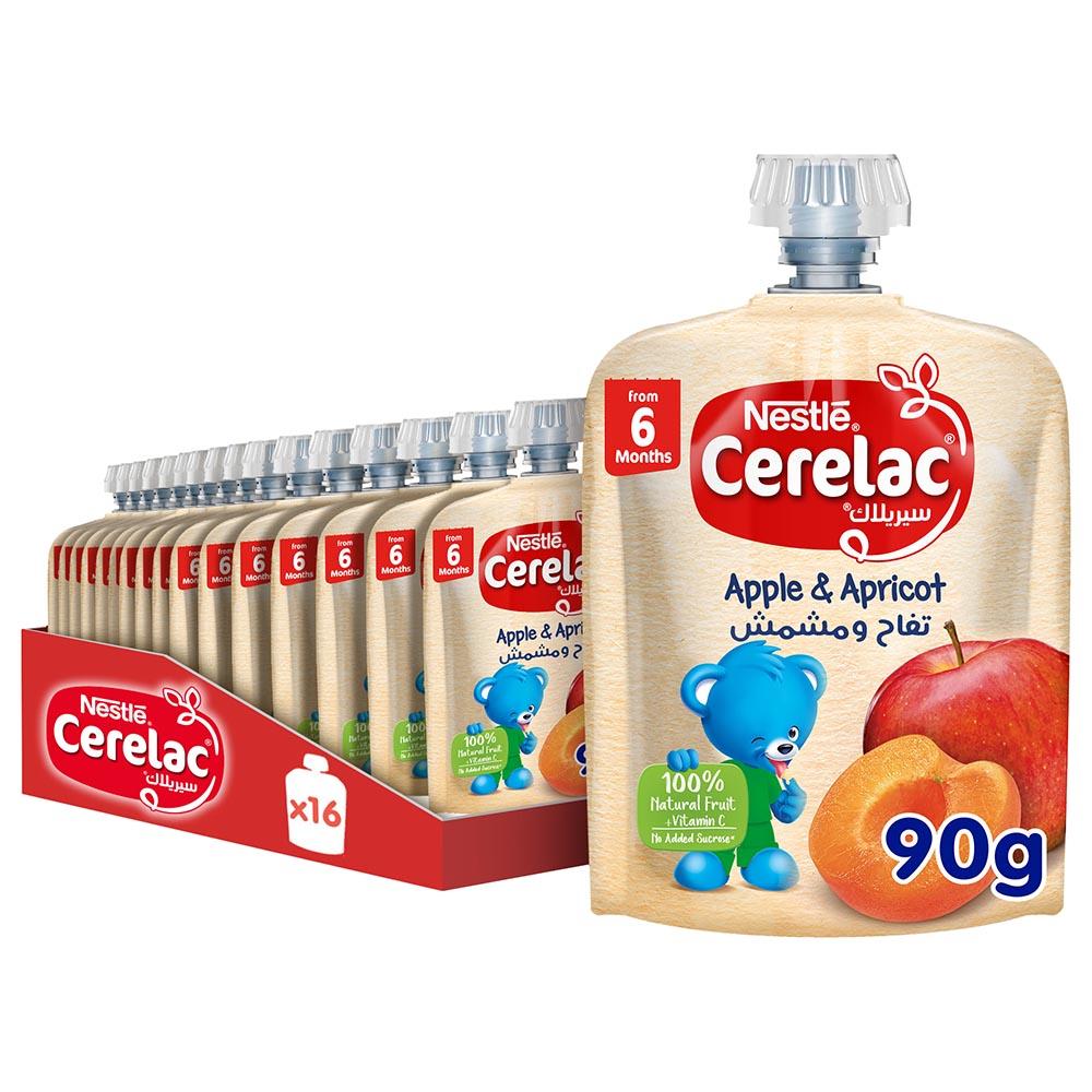 Nestle Cerelac - Apple & Apricot Puree - 16pcs - 90 g