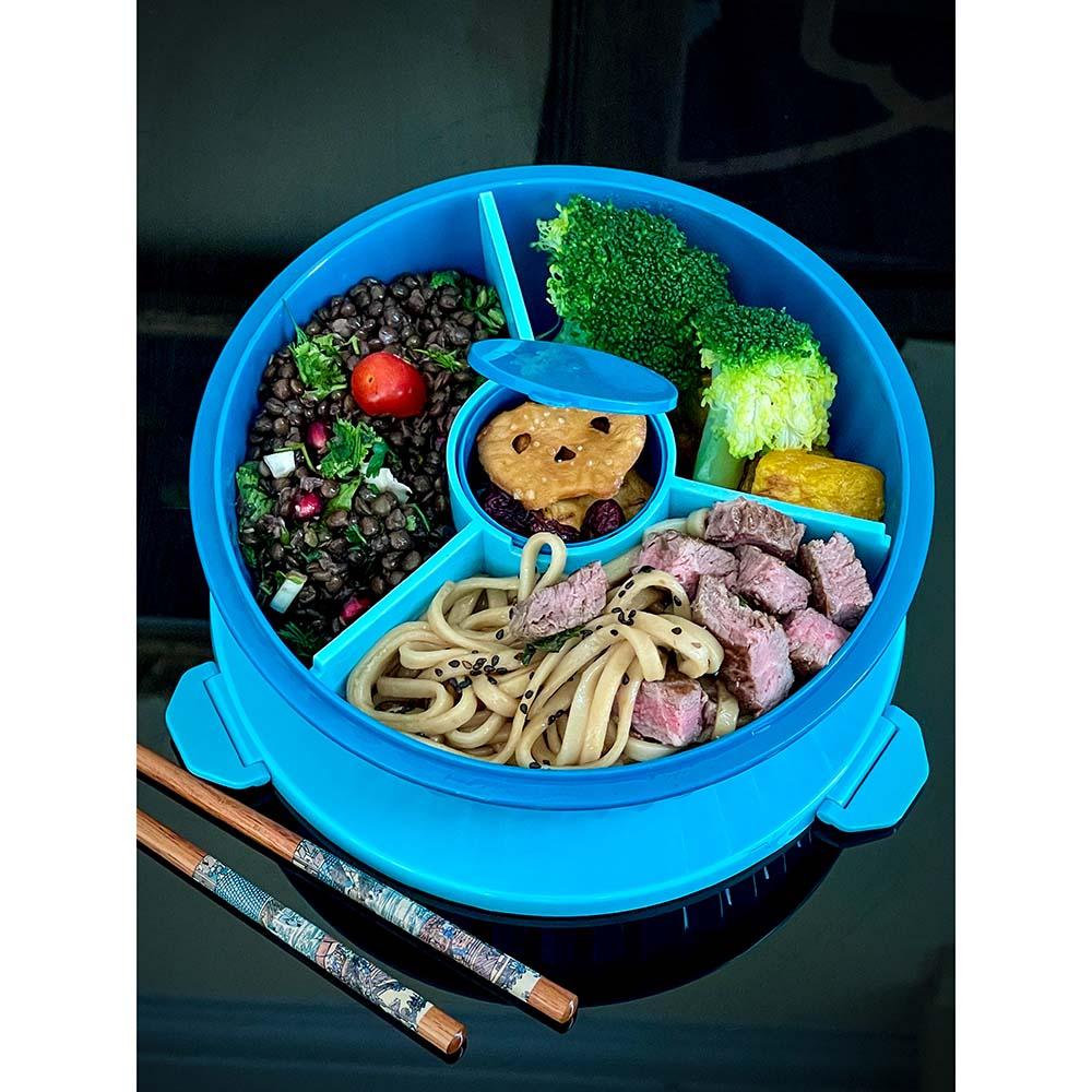 Yumbox - 3 Part Divider Poke Bowls - Lagoon Blue