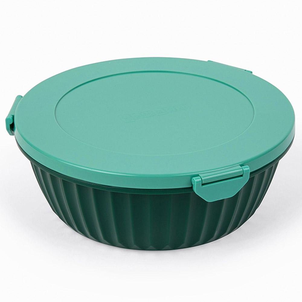 Yumbox - 3 Part Divider Poke Bowls - Kale Green