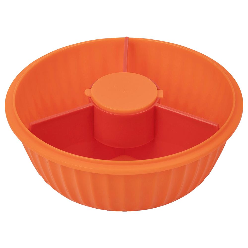 Yumbox - 3 Part Divider Poke Bowls - Tangerine Orange