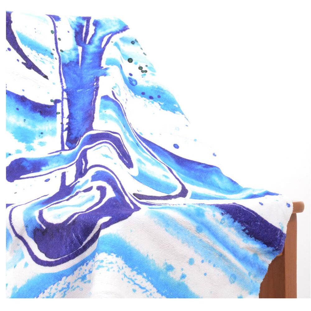 Anemoss - Anchor Patterned Beach Towel - Blue/White