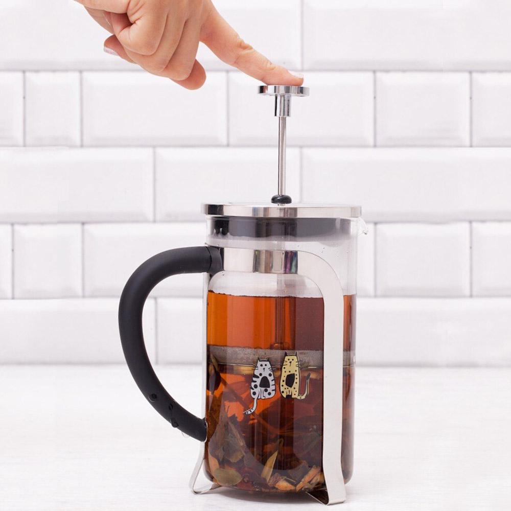 Biggdesign - French Press Coffee & Tea Maker - 350ml - Silver