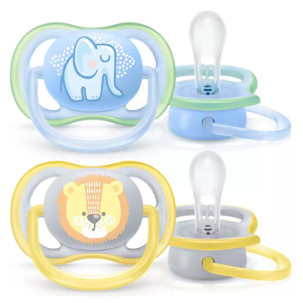 Philips - Avent SIL Ultra Air Free Flow Soother - 0-6M - Deco - 4pcs