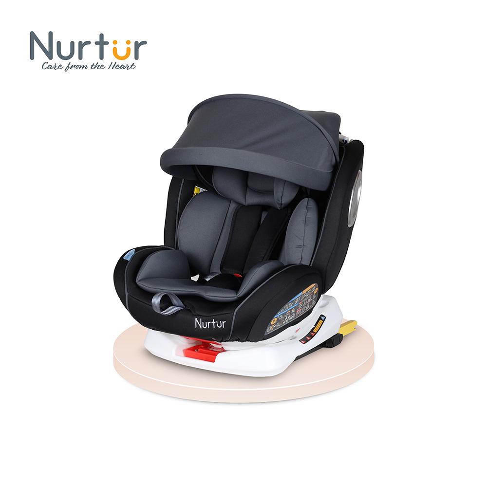 Nurtur - 4-In-1 Ultra Baby Car Seat Isofix 9 w/ Canopy - Black