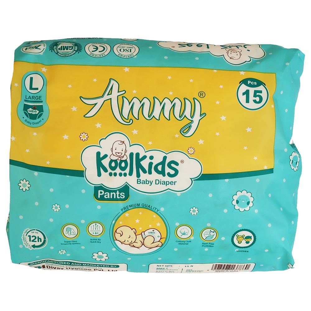 Ammy - Koolkids Baby Diaper Pants Large - 9-14kg - 15pcs