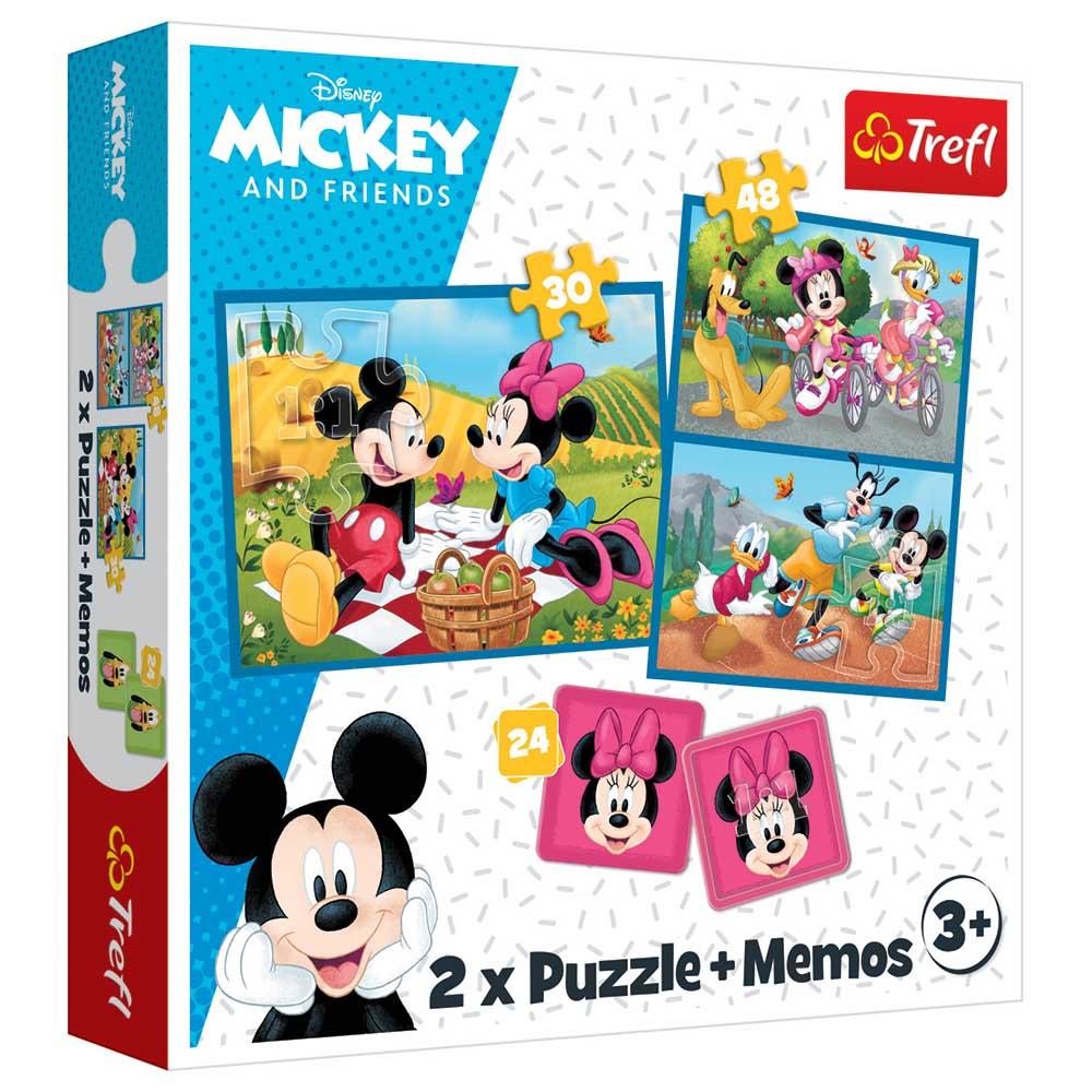 Mickey Mouse - 2-In-1 Meet The Disney Characters Puzzle w/ Memos - 78pcs