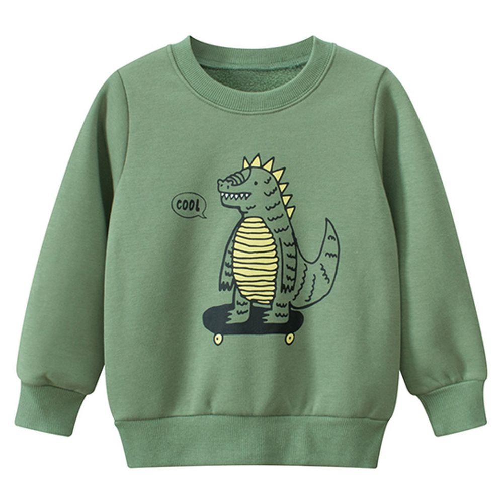 Sugar Rush - Regular Round Neck Full Sleeves Sweatshirt - Green