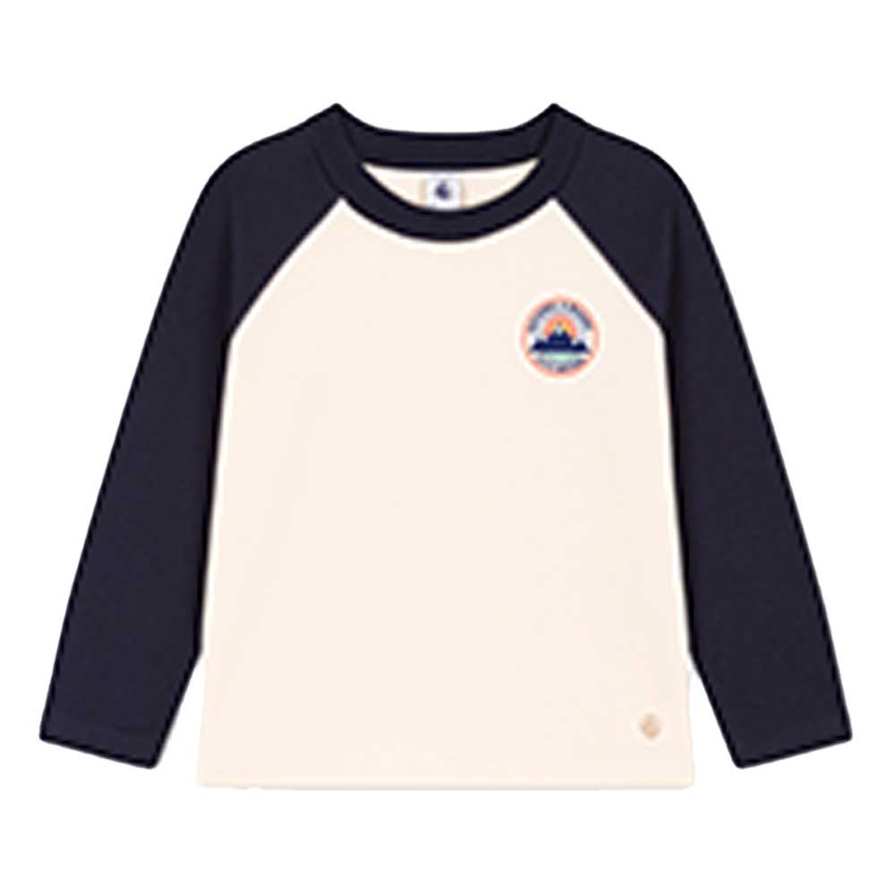 Petit Bateau - Boys Long-Sleeves Cotton Shirt - White/Blue