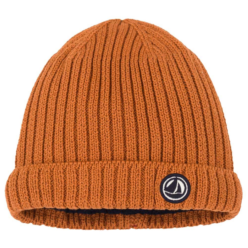 Petit Bateau - Baby's Fleece Lining Knit Hat - Brown