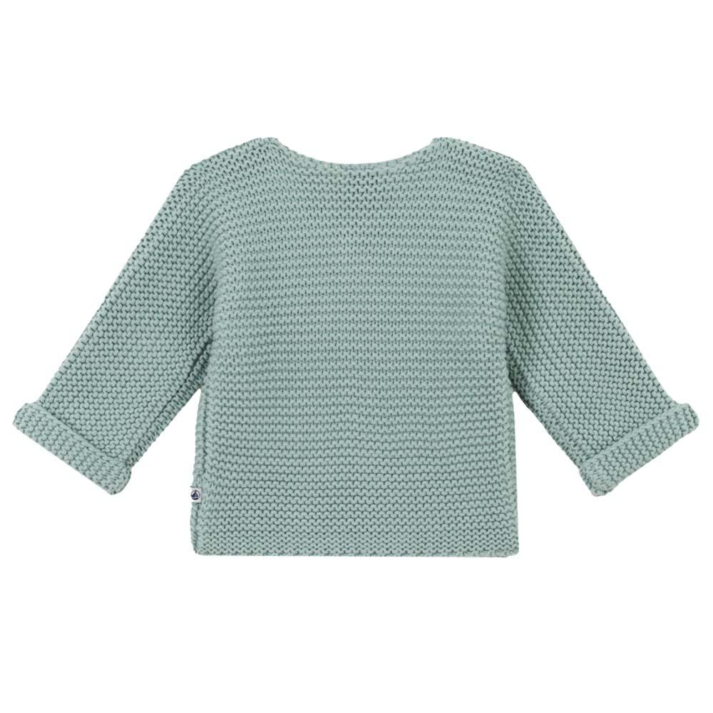 Petit Bateau - Baby's Moss Stitch Knit Cardigan - Green