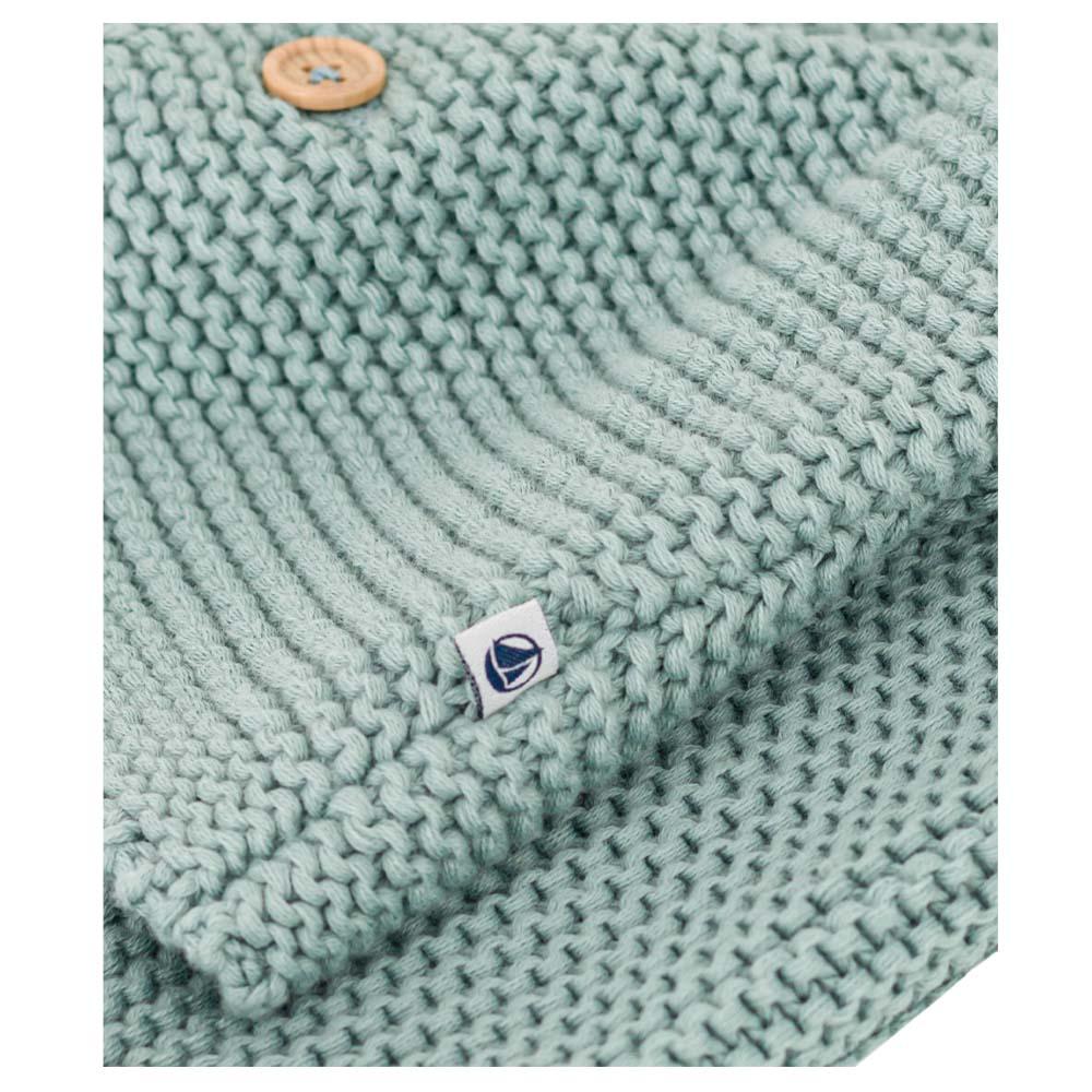 Petit Bateau - Baby's Moss Stitch Knit Cardigan - Green