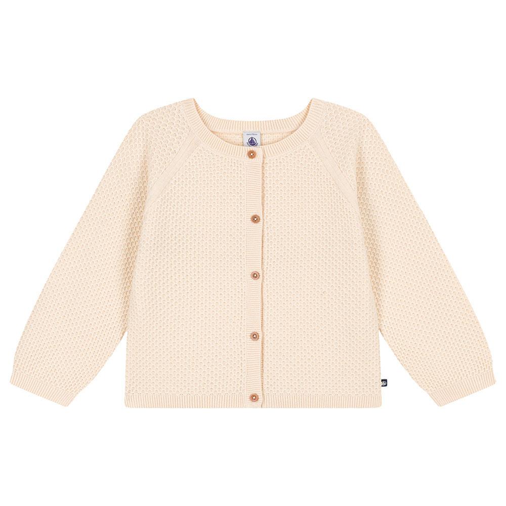 Petit Bateau - Girl's Cotton Cardigan - Beige