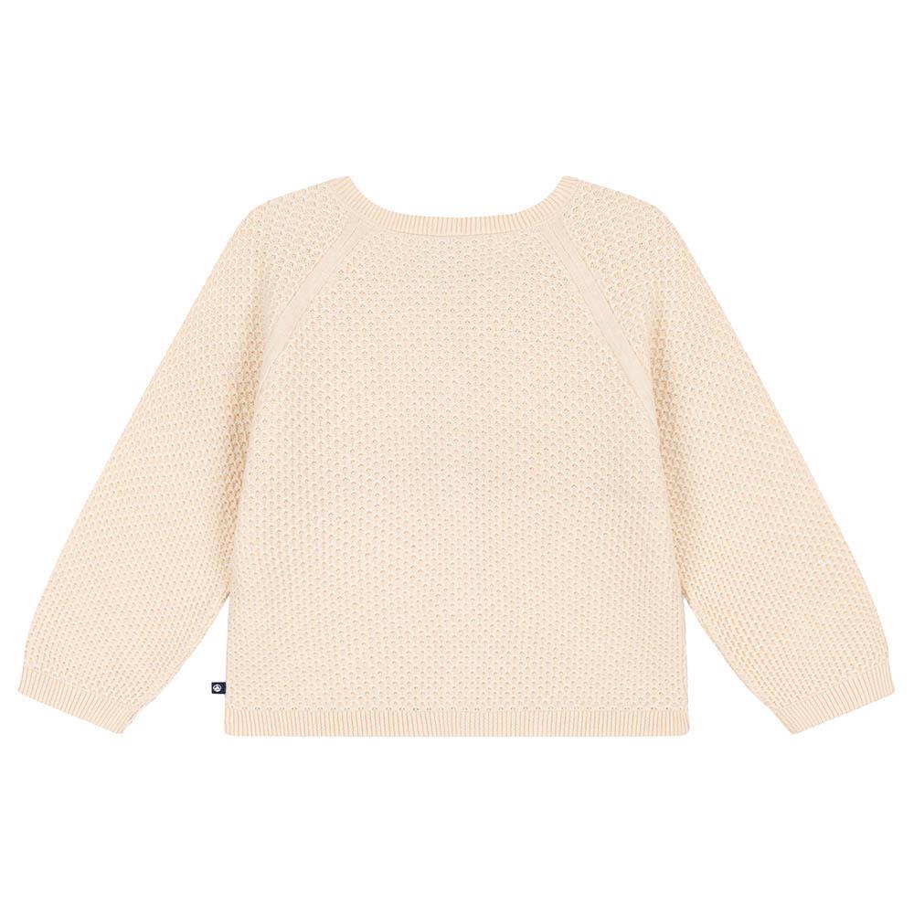 Petit Bateau - Girl's Cotton Cardigan - Beige