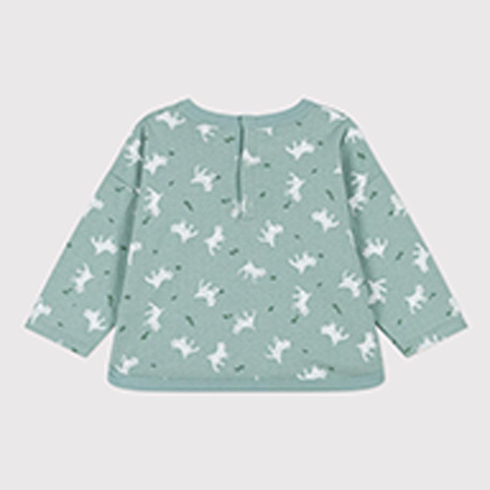 Petit Bateau - Babies Long-Sleeves Tube Knit Shirt - Blue