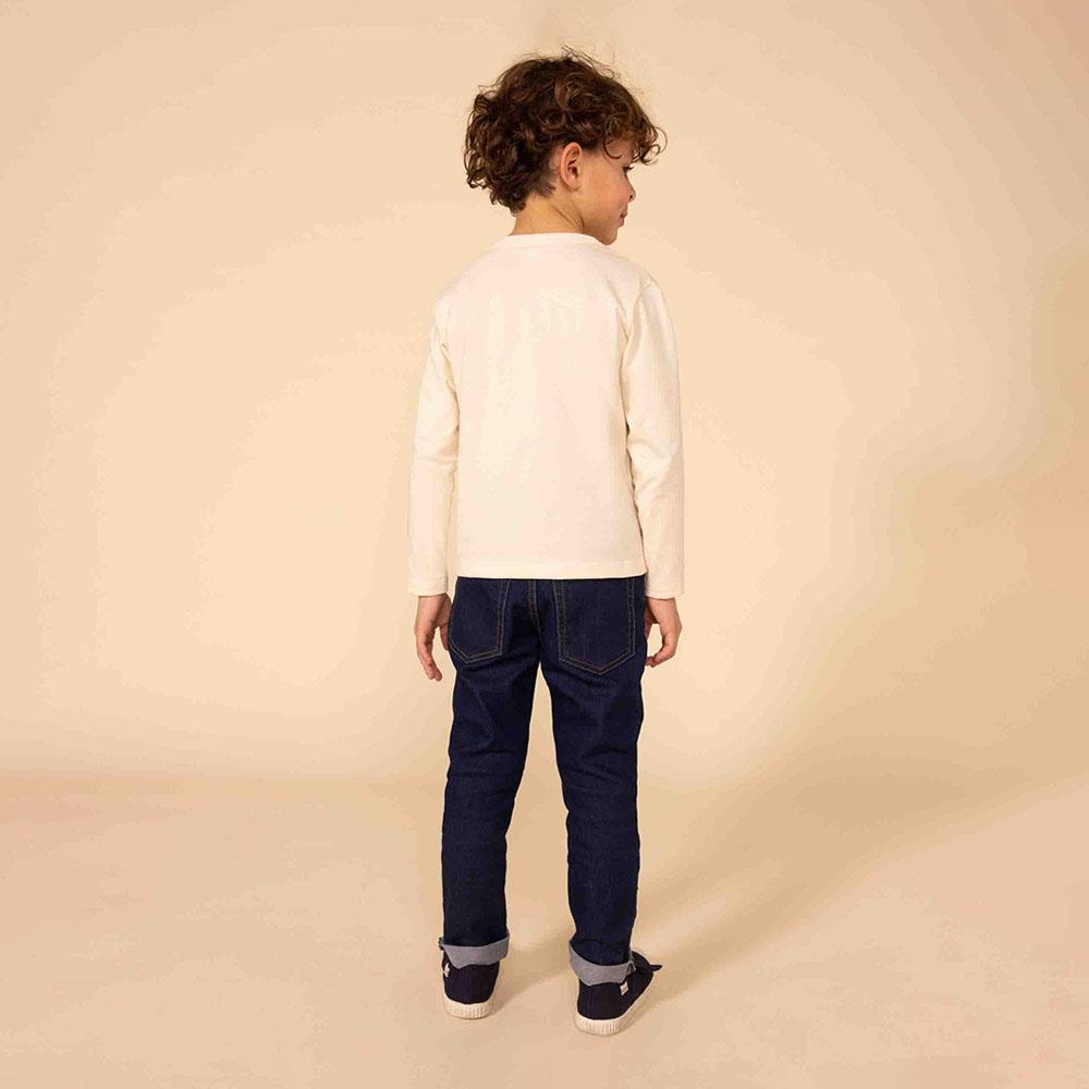 Petit Bateau - Boys Long-Sleeves Cotton Shirt - White